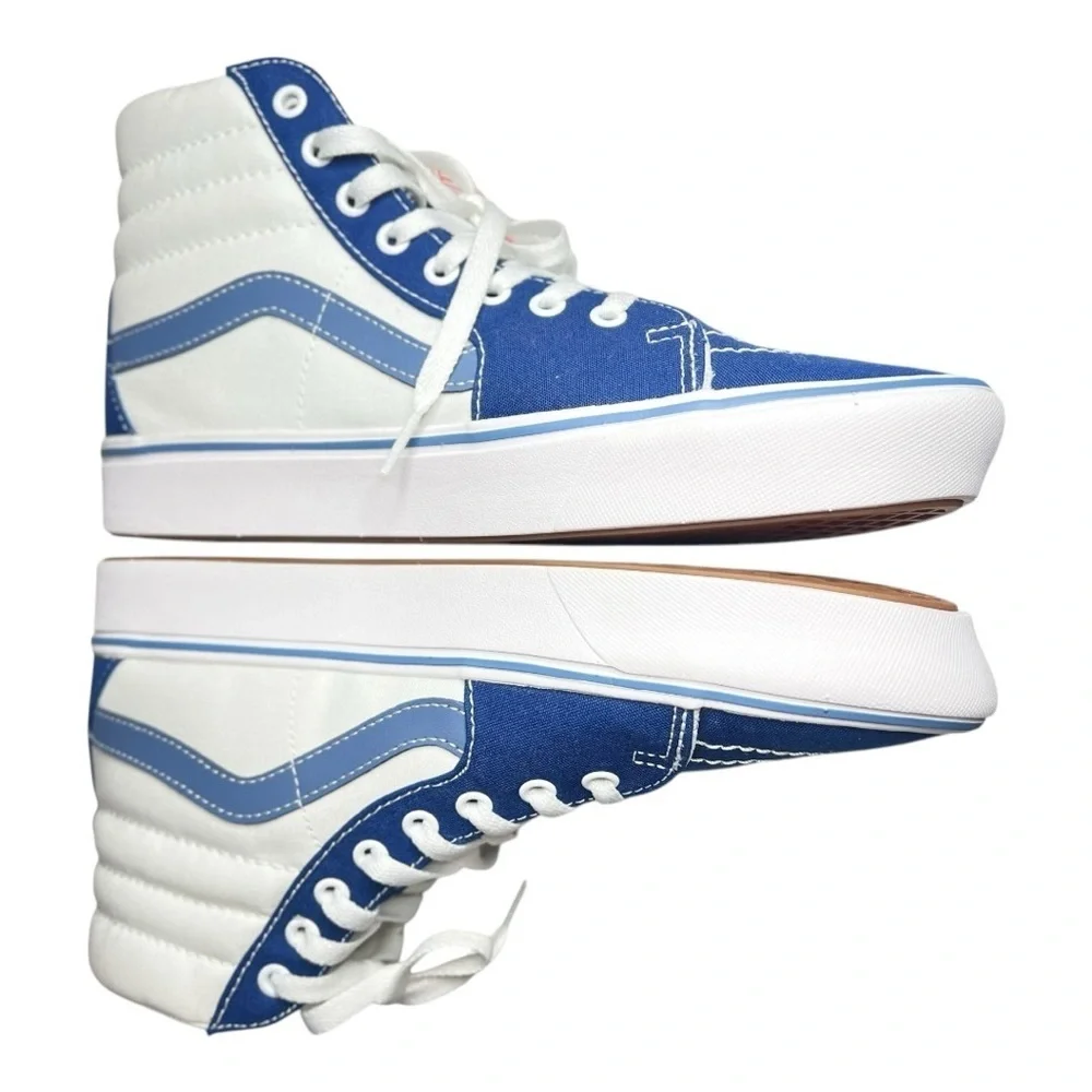 VANS Sk8-Hi tritone NEW Men's 9.5 true blue moonlight white skateboarding shoes